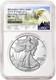 2025 W Burnished Silver Eagle Ngc Ms70 First Day Of Issue Mtn Label Pre-sale