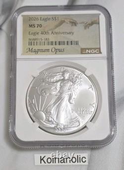 2026 $1 American Silver Eagle NGC MS70 MAGNUM OPUS Label? Hot Off The Press
