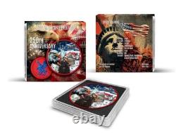 2026 American 1 Oz Silver Eagle Space Red with Blue Holo 250th with Color