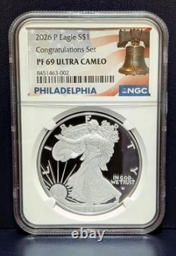 2026 P Congratulations Set Proof Silver Eagle NGC PF69UC-? Volume Pricing
