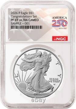 2026 P Congratulations Set Proof Silver Eagle NGC PF69UC-? Volume Pricing