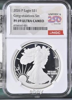 2026 P Silver Eagle $1 Congratulations NGC PF69 Ultra Cameo (ready)