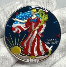 2026 Silver American Eagle Hand Enamel Liberty Sunsrise 1 oz. 999 Silver Coin