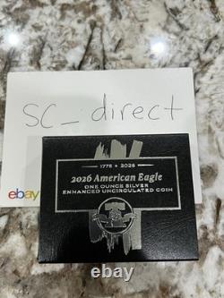2026-W Silver American Eagle Enhanced Uncirculated Coin Sold Out New PRESALE