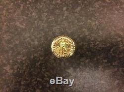 22ct Gold 1/10oz $5 Eagle Liberty Coin Mounted On 14ct Ring, United States Mint