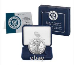 250th Anniversary USNavy American Eagle 1 Ounce Silver Proof Coin PRESALE 12/12