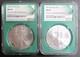 (2) 2002 2015 Ngc Ms 69 Us Mint Sealed Box 90% Fine Silver Eagle Uncirculated Bu