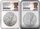 2 Coin Set 2024 And 2025 P Silver Eagle With Privy Ngc Ms69 Er Philly Presale