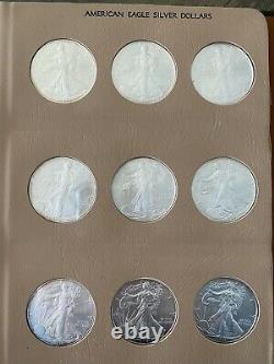 36 Coin Complete Set Silver American Eagle S In Dansco United States Dollars Gem