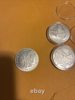 3- 2025 W. 999 Silver American Eagle1oz Coins