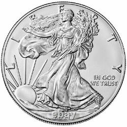 3 American Silver Eagle Coins In U. S Mint Box As Shown Bu 2019 2020 2021