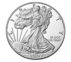 3 American Silver Eagle Coins In U. S Mint Box As Shown Bu 2019 2020 2021