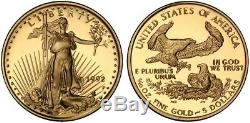 50 coins American Gold Eagle (1/10 oz) $5 in mint tube