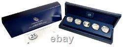 5 US Coins 2011 American Silver Eagle 25th Anniversary Set OGP/COA
