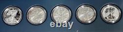 5 US Coins 2011 American Silver Eagle 25th Anniversary Set OGP/COA