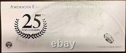 5 US Coins 2011 American Silver Eagle 25th Anniversary Set OGP/COA