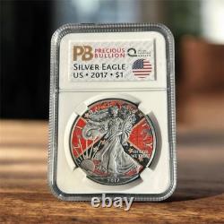 #8 RARE USA 1 oz History Event American SILVER EAGLE $1 Walking Liberty 2017 AF