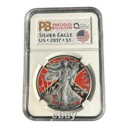 #8 RARE USA 1 oz History Event American SILVER EAGLE $1 Walking Liberty 2017 AF