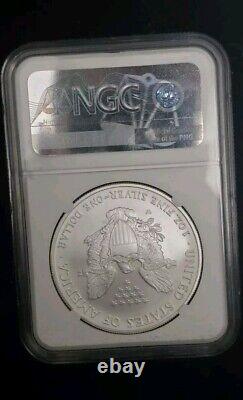 AMERICAN SILVER EAGLES 2007W, 2008W, 2011,2021S Mixed Lot Graded MS70 MS69