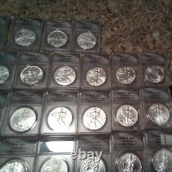 ANAC 1986-2021 Silver Eagle Lot MS69+MS70 (49)Coins Total NO RESERVE
