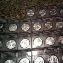 ANAC 1986-2021 Silver Eagle Lot MS69+MS70 (49)Coins Total NO RESERVE