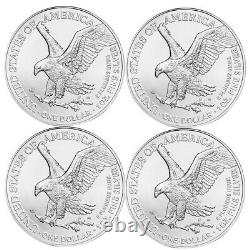 A Lot of 4 2023 American Eagle Coins 1 oz. 999 Fine Silver Uncirculated