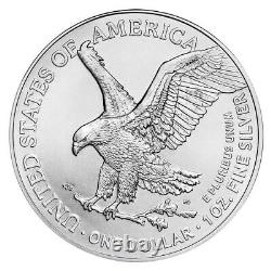 A Lot of 5 2022 American Eagle Coins 1 oz. 999 Fine Silver BU Uncirculated