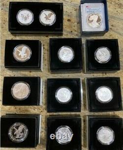 All 12 Mint Silver Dollars released in 2021 Morgan/Peace/Eagles