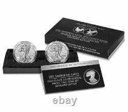 American Eagle 2021 One Ounce Silver Reverse Proof Two-Coin Set Designer ORDERED