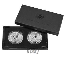 American Eagle 2021 One Ounce Silver Reverse Proof Two-Coin Set LOT OF 2