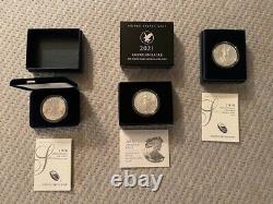 American Eagle US Mint 3 silver coins 2018 (18EA), 2019 (19EG), 2021 (21EGN) new