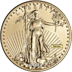 American Gold Eagle 1/2 oz $25 Random Date 1 Roll 40 BU Coins in Mint Tube
