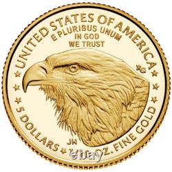 American Gold Eagle Proof 1/10 oz $5 Coin in Capsule Random Date