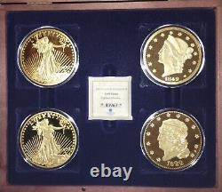 American Mint Gold Dresm Set Of Four Jumbo Gold Eagle Liberty Coins With Case
