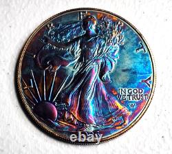 American Silver Eagle (1 Oz. 999) Monster Rainbow Toning Gem Uncirculated 2026