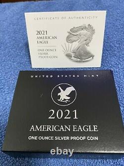 American Silver Eagle 2021-S Proof type-2 U. S. Mint 21EMN