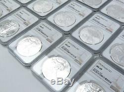 American Silver Eagle Graded MS69 Lot 34 Coins 1986 thru 2019