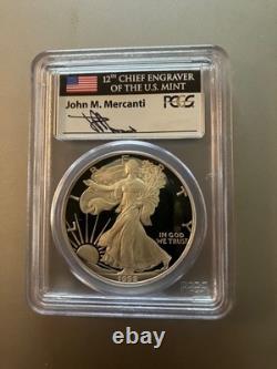 American Silver Eagle PCGS 69 Mercanti DCAM 1992 S signature PCGS 69