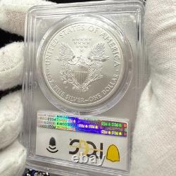 Burnished 2008 (W) $1 Silver Eagle PCGS SP70 Blue Classic Label Spotless Mint