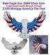Colorized Bald Eagle America The Free 2 Oz. 9999 Fine Silver Coin Pamp Suisse