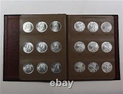 Complete 1986-2021 American Eagle Silver Dollar Dansco Coin Album (36 Coins)