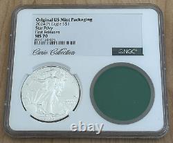Curio Collection US Mint Packaging 2024 1 oz Silver Eagle STAR PRIVY FR NGC MS70