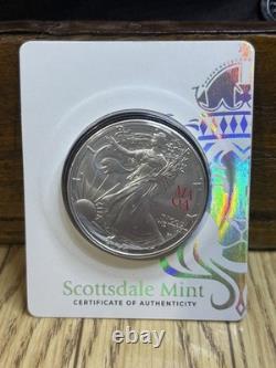 Donald Trump 2024 1 oz American Silver Eagle with MAGA Privy. 999 #13 Of 4547