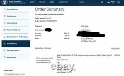 End of World War II 75th Anniversary American Eagle Silver Proof Coin 20XF