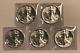 Five Bu 1989 1 Oz. 999 Fine Silver American Silver Eagle $1 Coins