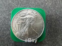 Full Roll of 20 2011 American Silver Eagles 1 Oz BU Coins in US Mint Tube
