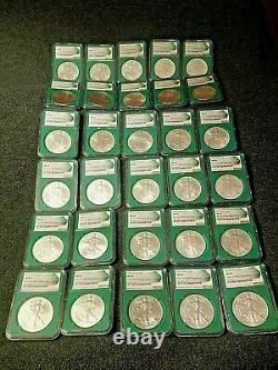 Green Mint Sealed Box Silver Eagle Set 1986-2016 NGC MS69. Shipped in green NG