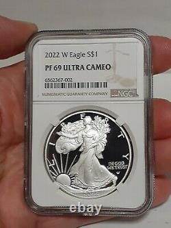 (IN-HAND) 2022 W NGC PF69 $1 American Silver Eagle Proof Brown Label PF-69UC