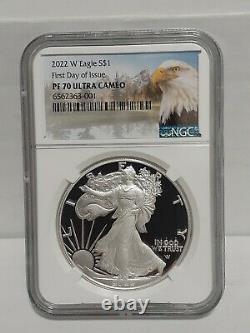 (IN HAND) 2022 W NGC PF70 $1 American Silver Eagle Proof FIRST DAY of ISSUE