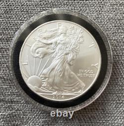 LOT OF 5 DIFFERENT DATES, SILVER AMERICAN EAGLE COINS BU Condition